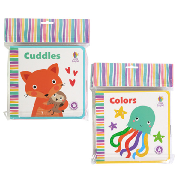 EARLY LEARNING SOFT BOOK ANIMALS 2 ASSORTED CUDDLES, COLORS