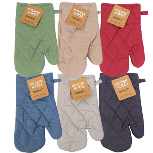 OVEN MITT 6ASSORTED COLORS 7X11 SILVER, SAGE, CAMEL, SOFT RED, CHARCOAL, BLUE OVEN MITT 6ASSORTED COLORS 7X11 SILVER, SAGE, CAMEL, SOFT RED, CHARCOAL, BLUE