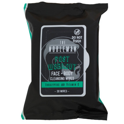 FACE & BODY MENS WIPES 30 CT POST WORK OUT EUCALYPTUS&VITAMIN C NOBLEMAN PERFORATED DISPLAY NO ONLINE SALES MAP PRICING
