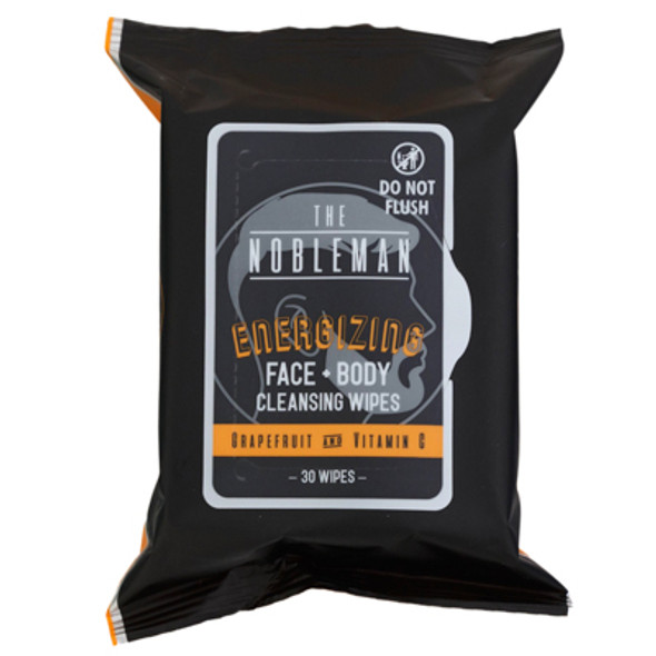 FACE & BODY MENS WIPES 30CT ENERGIZING GRAPEFRUIT & VITAMIN C NOBLEMAN NO ONLINE SALES MAP PRICING