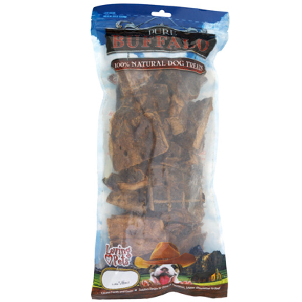DOG TREATS 8 OZ LUNG STEAKS RESEALABLE ZIPPER PEG BAG
