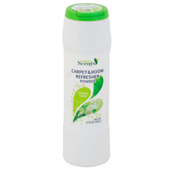 CARPET & ROOM REFRESHER POWDER 17.6OZ SPRING FRESH GREAT SCENTS CARPET & ROOM REFRESHER POWDER 17.6OZ SPRING FRESH GREAT SCENTS