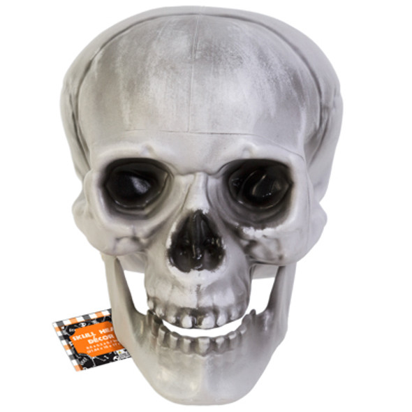 HALLOWEEN SKULL HEAD DECOR W/MOVABLE MOUTH PLASTIC 8.6 X 6.3 X 6.7IN HALLOWEEN SKULL HEAD DECOR W/MOVABLE MOUTH PLASTIC 8.6 X 6.3 X 6.7IN