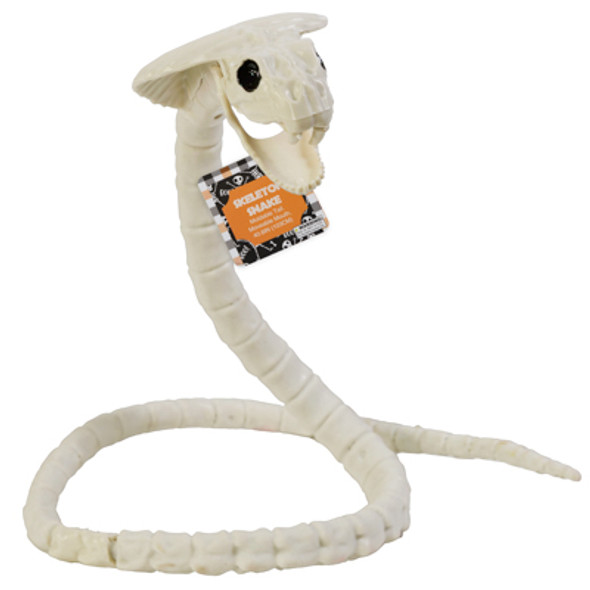 SNAKE SKELETON 40.6IN L MOLDABLE TAIL & MOVEABLE MOUTH HLWN/HT SNAKE SKELETON 40.6IN L MOLDABLE TAIL & MOVEABLE MOUTH HLWN/HT