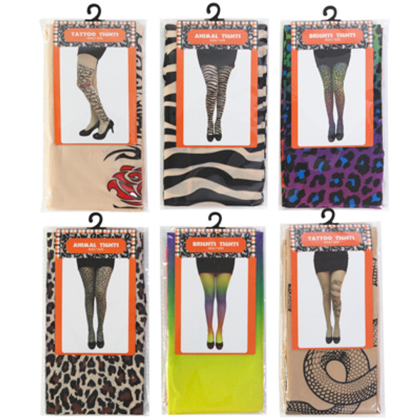 TIGHTS ADULT SIZE 6AST SPECIALTY ASSORTMENT PB/INSERT CARD W/HANGER TIGHTS ADULT SIZE 6AST SPECIALTY ASSORTMENT PB/INSERT CARD W/HANGER