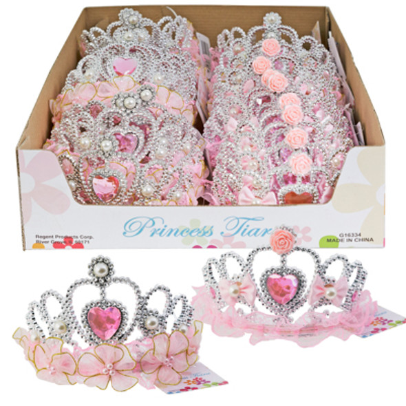 TIARA PRINCESS PINK DRESS-UP W/FLORAL 2AST IN 24PC PDQ/HT AGE 3+ TIARA PRINCESS PINK DRESS-UP W/FLORAL 2AST IN 24PC PDQ/HT AGE 3+