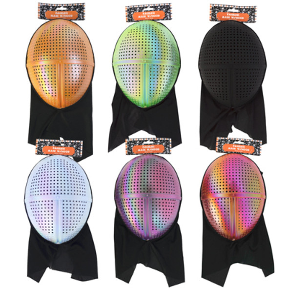 FACELESS MASK 6AST COLORS W/HOOD HLWN/HDR FACELESS MASK 6AST COLORS W/HOOD HLWN/HDR