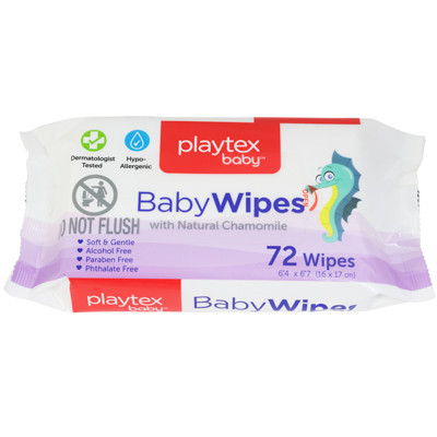 BABY WIPES 72CT CALMING CHAMOMILE PLAYTEX BABY