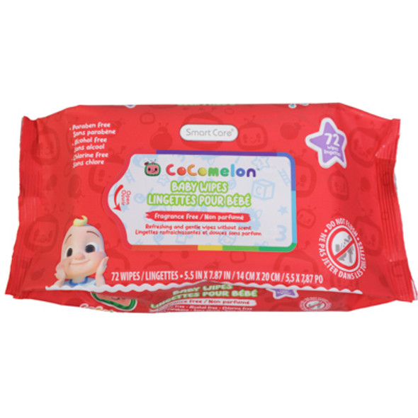 BABY WIPES 72CT COCOMELON FRAGRANCE FREE BABY WIPES 72CT COCOMELON FRAGRANCE FREE