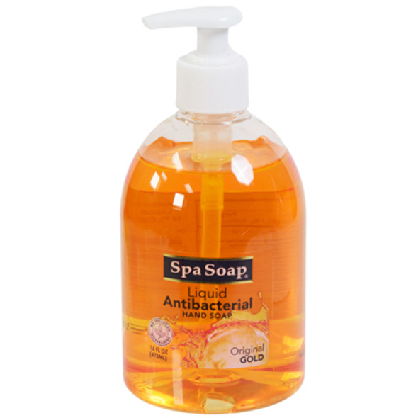 SOAP LIQUID 16OZ GOLD ANTI-BACTERIAL SPASOAP PUMP