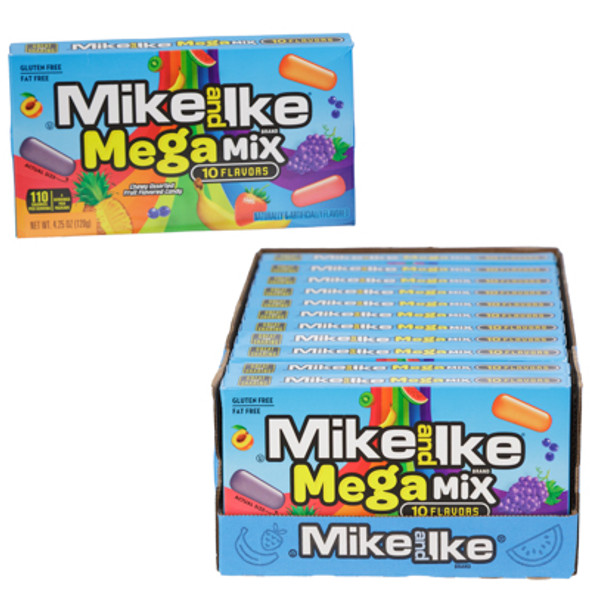 MIKE AND IKE MEGA MIX 4.25 OZ THEATER BOX IN PDQ MIKE AND IKE MEGA MIX 4.25 OZ THEATER BOX IN PDQ