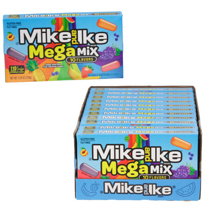 MIKE AND IKE MEGA MIX 4.25 OZ THEATER BOX IN PDQ