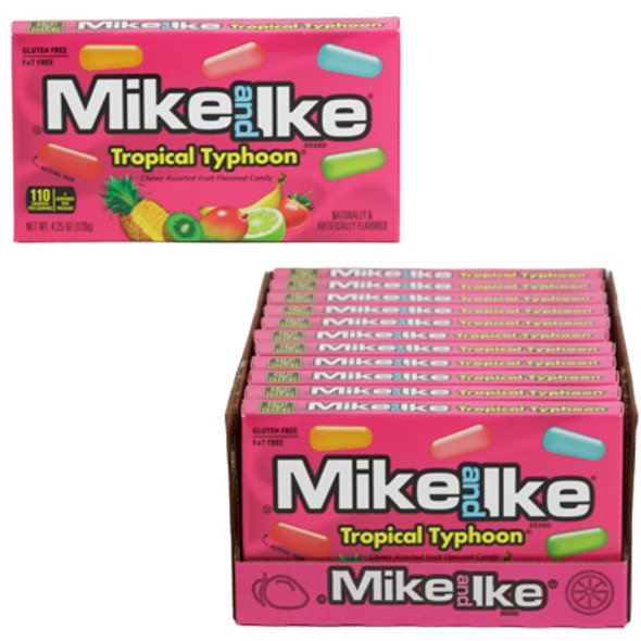 MIKE AND IKE TROPICAL TYPHOON 4.25-OZ THEATER BOX COUNTER DISPLAY MIKE AND IKE TROPICAL TYPHOON 4.25-OZ THEATER BOX COUNTER DISPLAY