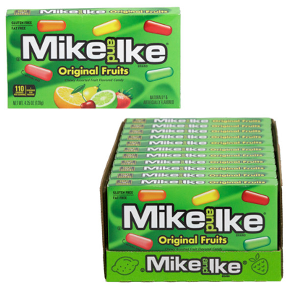 MIKE AND IKE ORIGINAL FRUITS 4.25-OZ THEATER BOX COUNTER DISPLAY MIKE AND IKE ORIGINAL FRUITS 4.25-OZ THEATER BOX COUNTER DISPLAY