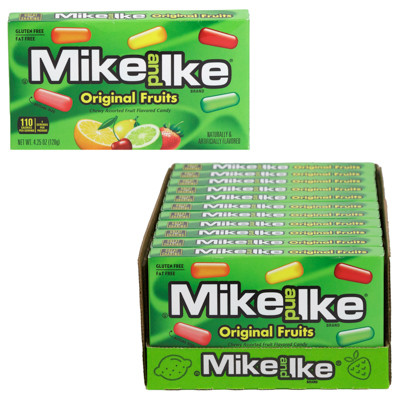 MIKE AND IKE ORIGINAL FRUITS 4.25-OZ THEATER BOX COUNTER DISPLAY