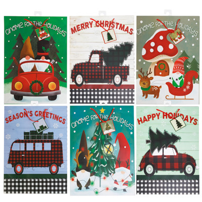 GIFT BAG XL CHRISTMAS 6 ASSORTED 13 X 18 X 5 TRADITIONAL