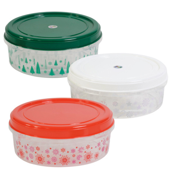 CHRISTMAS FOOD SAVER 2.6L 4 ASSORTED DESIGNS