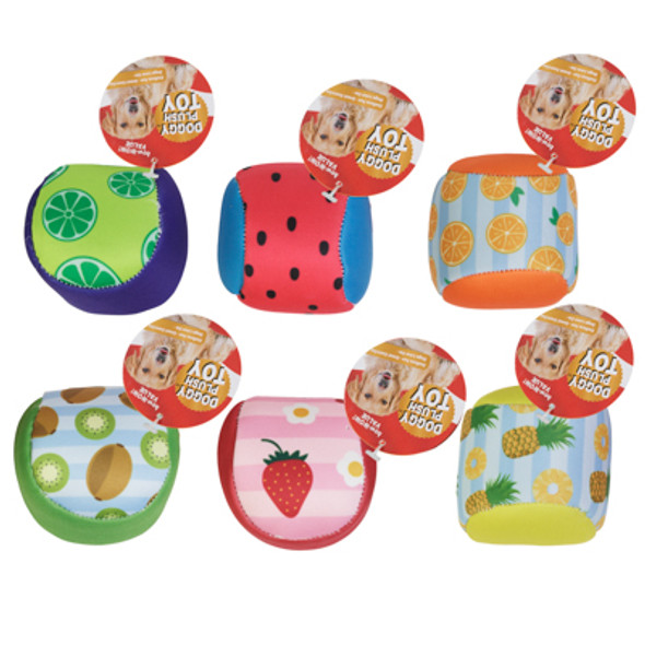 DOG TOY PLUSH BALL WITH SQUEAKER 6 ASSORTED DESIGNS IN PDQ #P33637 DOG TOY PLUSH BALL WITH SQUEAKER 6 ASSORTED DESIGNS IN PDQ #P33637