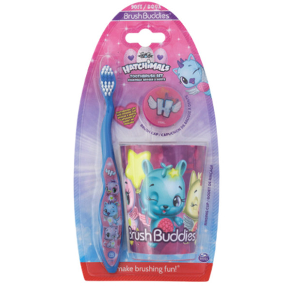 TOOTHBRUSH GIFT SET HATCHIMALS 3PC SET TOOTHBRUSH, CUP, CAP
