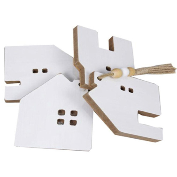 COASTERS 4PC SET HOUSE WOOD 3.5X4.3 (9.75) COASTERS 4PC SET HOUSE WOOD 3.5X4.3 (9.75)