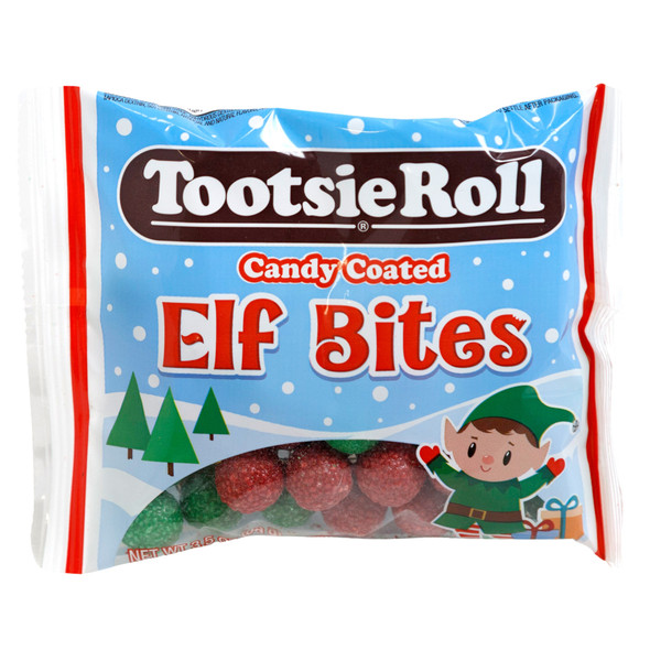TOOTSIE ROLL ELF BITES 3.5 OZ COUNTER DISPLAY