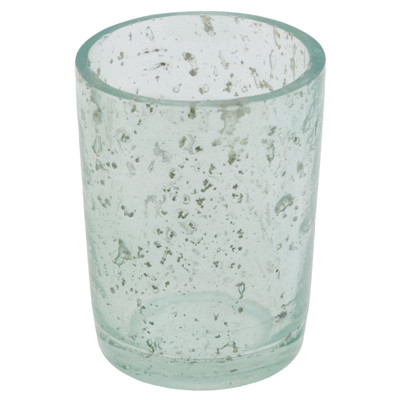 CANDLE HOLDER TEALIGHT MINERAL GLASS GREEN 2X2.75 (1.20)