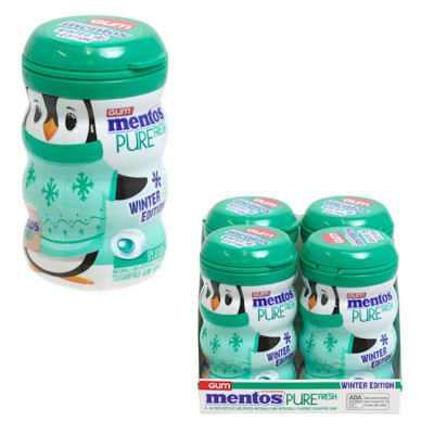 MENTOS GUM SUGAR FREE SPEARMENT PENGUIN COUNTER DISPLAY
