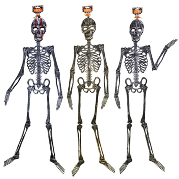 SKELETON DECOR 46IN JOINTED 3AST FINISH HLWN HEADER