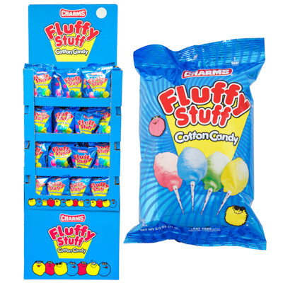 COTTON CANDY FLUFFY STUFF 2.5OZ FLOOR DISPLAY