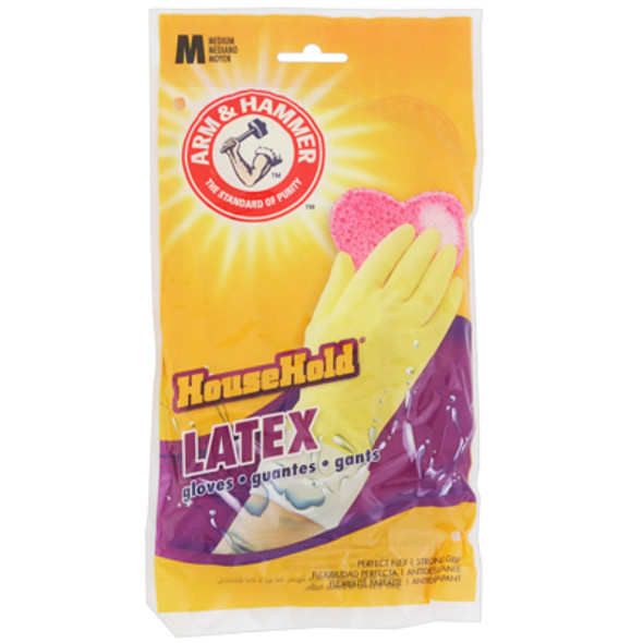 GLOVES ARM & HAMMER MEDIUM HOUSEHOLD LATEX GLOVES ARM & HAMMER MEDIUM HOUSEHOLD LATEX