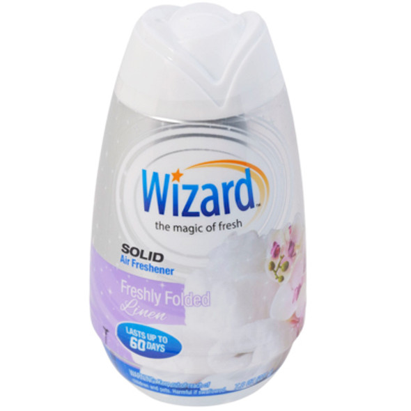 AIR FRESHENER 7.8OZ SOLID ADJUSTABLE WIZARD FRESHLY FOLDED LINEN