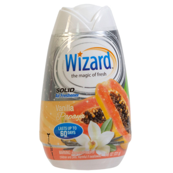 AIR FRESHENER 7.8OZ SOLID ADJUSTABLE WIZARD VANILLA PAPAYA