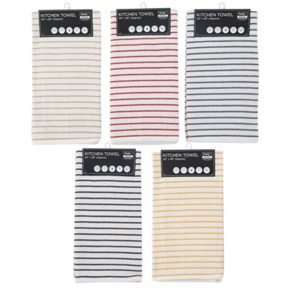 KITCHEN TOWEL 20X28 HEAVY WEIGHT  RANDOM ASSORTED COLOR DAILY HOME