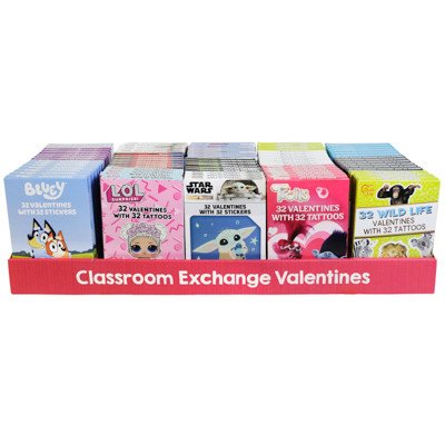 VALENTINE CARDS DELUXE 12ASSORTED COUNTER DISPLAY