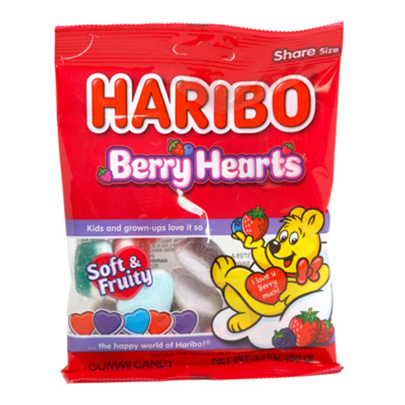 HARIBO BERRY HEARTS 3.1 OZ COUNTER DISPLAY