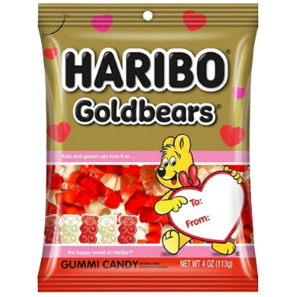 HARIBO VALENTINE EDITION GOLD BEARS 4 OZ COUNTER DISPLAY