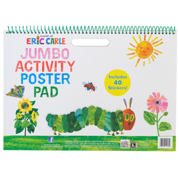 ERIC CARLE JUMBO ACTIVITY PAD 11 X 16 2 ASSORTED COUNTER DISPLAY