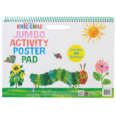ERIC CARLE JUMBO ACTIVITY PAD 11 X 16 2 ASSORTED COUNTER DISPLAY