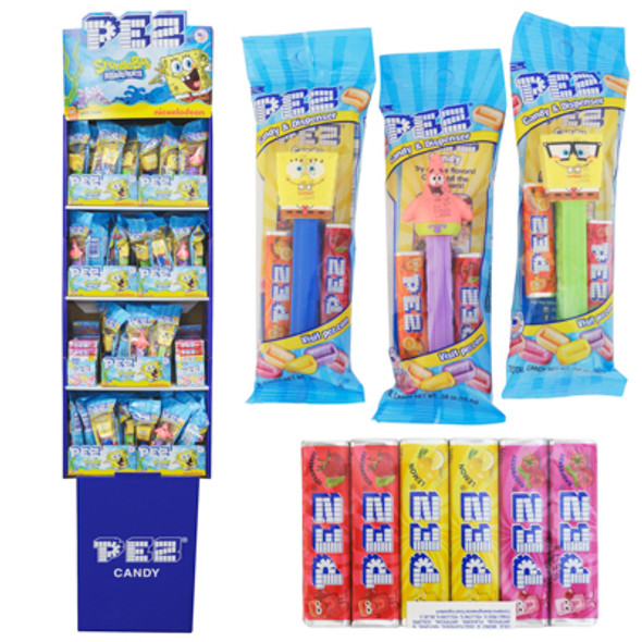 PEZ SPONGEBOB ASSORTMENT 108PC 84 DISPENSERS 24 6PK CANDY PEZ SPONGEBOB ASSORTMENT 108PC 84 DISPENSERS 24 6PK CANDY
