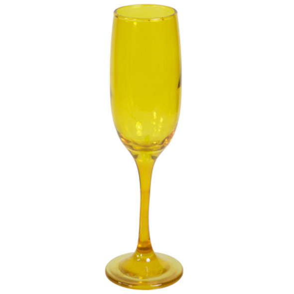 CHAMPAGNE GLASS 6.5OZ YELLOW SUPERIOR FULL SPRAY CHAMPAGNE GLASS 6.5OZ YELLOW SUPERIOR FULL SPRAY