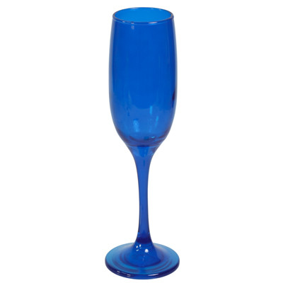 CHAMPAGNE GLASS 6.5OZ DARK BLUE SUPERIOR FULL SPRAY