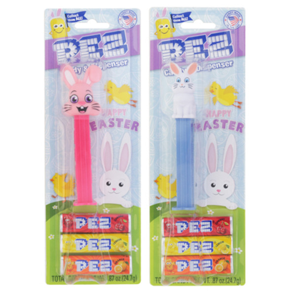 PEZ EASTER 5 ASSORTED DISPENSERS CARDED IN COUNTER DISPLAY