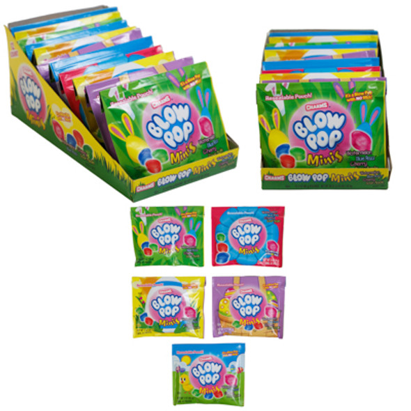 BLOW POPS MINIS EASTER POUCH 3 OZ IN COUNTER DISPLAY
