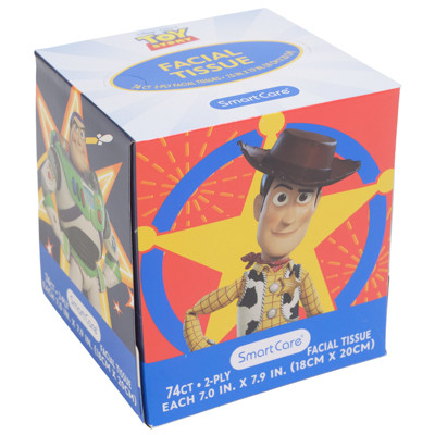 FACIAL TISSUE 74CT DISNEY TOY STORY 2PLY WHITE BOXED