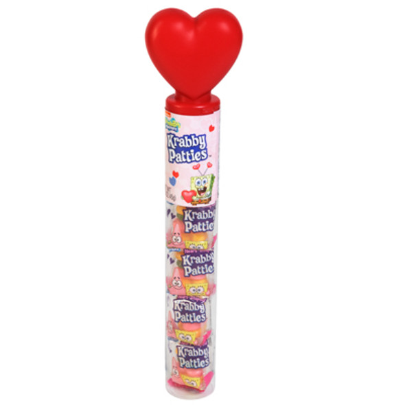 KRABBY PATTIES GUMMY HEART TUBE TOPPER 1.6 OZ IN COUNTER DISPLAY KRABBY PATTIES GUMMY HEART TUBE TOPPER 1.6 OZ IN COUNTER DISPLAY