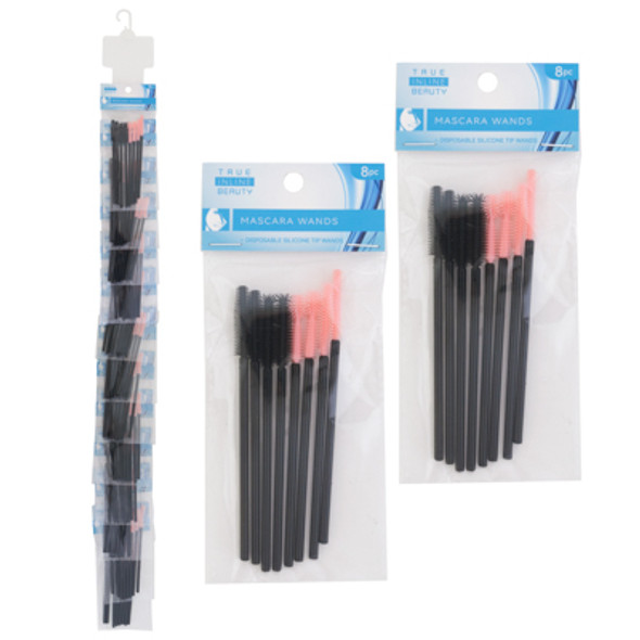 MASCARA WANDS 8PC - 2 COLORS / 4 STYLES PER PACK OPP/HBA HDR ON 12PC DISP STRIP