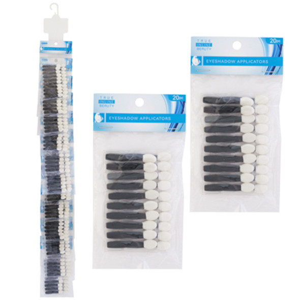 EYESHADOW APPLICATORS 20PK 2IN L SPONGE HEADOPP BAG/HDR 12PC DISP STRIP