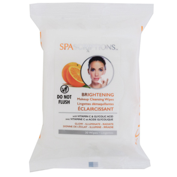FACIAL WIPES 30CT BRIGHTENING MAKE UP CLEANSING SS NO ONLINE SALES - MAP PRICING