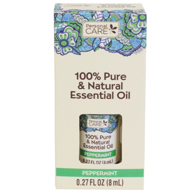 ESSENTIAL OIL PEPERMINT .27OZ BOXED PERSONAL CARE 12PC PDQ