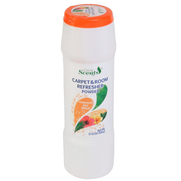 CARPET & ROOM REFRESHER POWDER 17.6OZ HAWAIIAN BAY BREEZE GREAT SCENTS
